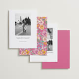 "Floral Pop" - Save the Date Photo Mount Cards in Vibrance Press by Itsy Belle Studio - Back of Card Options