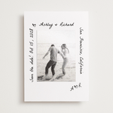 "Showered" - Save the Date Photo Mount Cards in Graphite by Claudia Orengo - Front