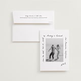 "Showered" - Save the Date Photo Mount Cards in Graphite by Claudia Orengo - Card with Envelope
