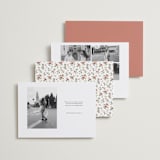 "Foliage Crest" - Save the Date Photo Mount Cards in Mulberry by Everett Paper Goods - Back of Card Options