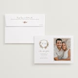 "Foliage Crest" - Save the Date Photo Mount Cards in Mulberry by Everett Paper Goods - Card with Envelope
