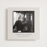 "Casual Photo" - Save the Date Photo Mount Cards in Cream by Cindy Reynolds - Front