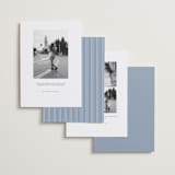 "Modern Air" - Save the Date Photo Mount Cards in Dusty Blue by Stacey Meacham - Back of Card Options