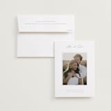 "Modern Air" - Save the Date Photo Mount Cards in Dusty Blue by Stacey Meacham - Card with Envelope