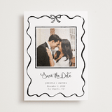 "quirky fun" - Save the Date Photo Mount Cards in Ink by Cass Loh - Front
