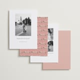 "Ribbonly Frame" - Save the Date Photo Mount Cards in Blush by Itsy Belle Studio - Back of Card Options