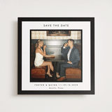 "square" - Save the Date Photo Mount Cards in Charcoal by JoAnn Jinks - Front