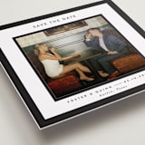 "square" - Save the Date Photo Mount Cards in Charcoal by JoAnn Jinks - Premium Photo Paper Mounted on Card