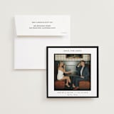 "square" - Save the Date Photo Mount Cards in Charcoal by JoAnn Jinks - Card with Envelope
