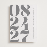"Mod Stack" - Letterpress Save The Dates in Gravel by Erica Krystek - One Color