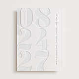 "Mod Stack" - Letterpress Save The Dates in Gravel by Erica Krystek - Two Color