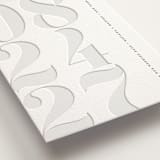 "Mod Stack" - Letterpress Save The Dates in Gravel by Erica Krystek - Detail
