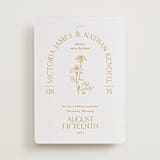 "Floral Type Arch" - Letterpress Save The Dates in Dandelion by Baumbirdy - One Color