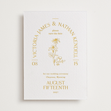 "Floral Type Arch" - Letterpress Save The Dates in Dandelion by Baumbirdy - One Color