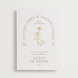 "Floral Type Arch" - Letterpress Save The Dates in Dandelion by Baumbirdy - Two Color