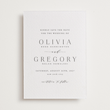 "Classy Type" - Letterpress Save The Dates in Soft Black by Hooray Creative - One Color