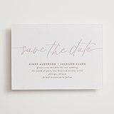 "At Last" - Letterpress Save The Dates in Matte Gold by Susan Asbill - Two Color