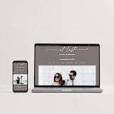"At Last" - Letterpress Save The Dates in Matte Gold by Susan Asbill - FREE Wedding Website