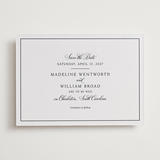 "Wentworth" - Letterpress Save The Dates in Soft Black by Megan Davis - One Color