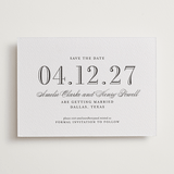 "Hepburn" - Letterpress Save The Dates in Soft Black by Megan Davis - One Color