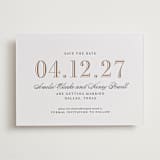 "Hepburn" - Letterpress Save The Dates in Soft Black by Megan Davis - Two Color