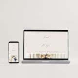 "Beautifully Scripted" - Letterpress Save The Dates in Burnt Sienna by Hooray Creative - FREE Wedding Website