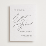 "Scripted Names" - Letterpress Save The Dates in Soft Black by Hooray Creative - One Color
