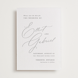 "Scripted Names" - Letterpress Save The Dates in Soft Black by Hooray Creative - Two Color