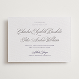 "Calligraphie" - Letterpress Save The Dates in Graphite by Wildfield Paper Co - Two Color