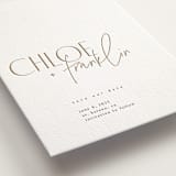 "Layered" - Letterpress Save The Dates in Soft Black by Kelly Schmidt - Detail