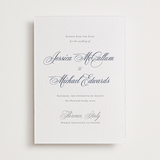 "Empire" - Letterpress Save The Dates in Aegean by Jennifer Postorino - Two Color