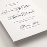 "Empire" - Letterpress Save The Dates in Aegean by Jennifer Postorino - Detail
