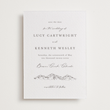 "Mountainview" - Letterpress Save The Dates in Graphite by Sarah Brown - One Color