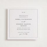 "Heritage" - Letterpress Save The Dates in Soft Black by Stacey Meacham - Two Color