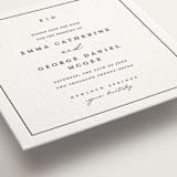 "Heritage" - Letterpress Save The Dates in Soft Black by Stacey Meacham - Detail