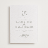"creme au beurre" - Letterpress Save The Dates in Moss by chocomocacino - One Color