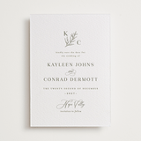 "creme au beurre" - Letterpress Save The Dates in Moss by chocomocacino - Two Color