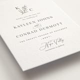 "creme au beurre" - Letterpress Save The Dates in Moss by chocomocacino - Detail