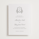 "Chic Monogram" - Letterpress Save The Dates in Ash by Mansi Verma - One Color