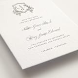 "Chic Monogram" - Letterpress Save The Dates in Ash by Mansi Verma - Detail