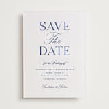 "Starboard" - Letterpress Save The Dates in Lapis by Pixel and Hank - Two Color