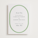 "Bocce" - Letterpress Save The Dates in Pear by Megan Davis - Two Color