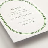 "Bocce" - Letterpress Save The Dates in Pear by Megan Davis - Detail