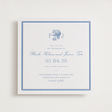 "Chesapeake" - Letterpress Save The Dates in Sky Blue by Megan Davis - Two Color