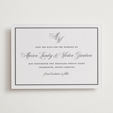 "Royal" - Letterpress Save The Dates in Soft Black by Melinda Denison - One Color