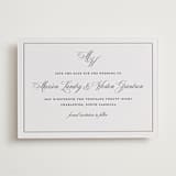 "Royal" - Letterpress Save The Dates in Soft Black by Melinda Denison - Two Color