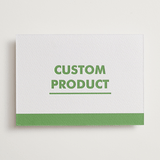 "Landscape Custom" - Letterpress Save The Dates in Pear | Soft Black | Blind Deboss by Minted Custom - One Color