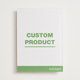 "Portrait Custom" - Letterpress Save The Dates in Pear | Soft Black | Blind Deboss by Minted Custom - Two Color