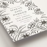 "Inked Wildflowers" - Letterpress Save The Dates in Soft Black by Katharine Watson - Detail