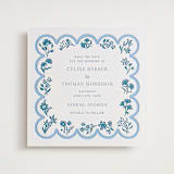 "Petite Jolie" - Letterpress Save The Dates in Sky Blue by Hannah Bowman - Two Color